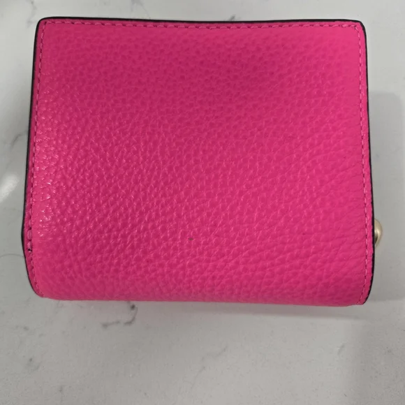Coach Snap Wallet In Neon Hot Pink - Picture 2 of 6